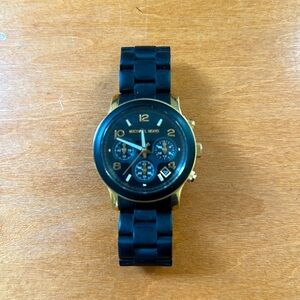 Michael Kors Black and Gold Women's Watch